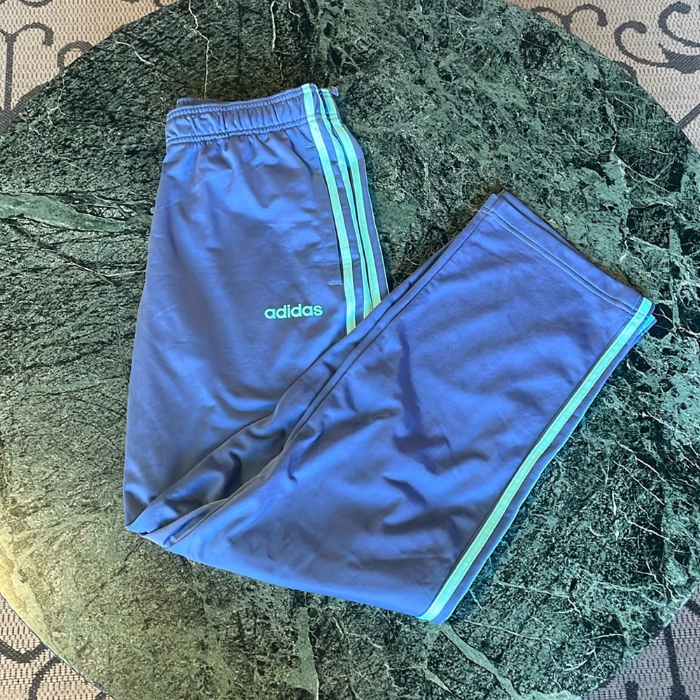 Adidas - Womens Sweatpants, size Medium US womens, color blue.